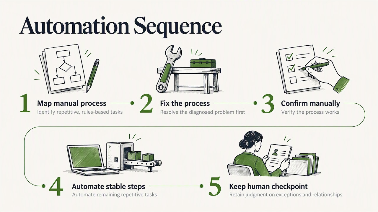 8. Automating Without Losing What Already Works — overview diagram