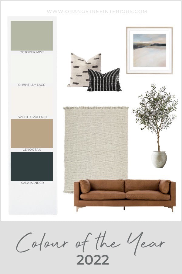 Benjamin Moore home colour palette and colour of the year 2022