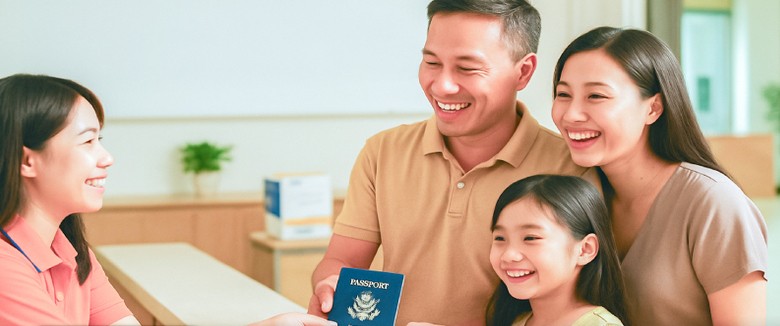 Khách hàng chuẩn bị giấy tờ chứng minh tài chính khi xin visa