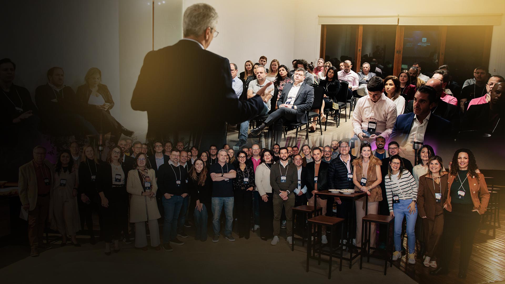 Composição com palestra e foto oficial dos participantes do CMS Risk & Finance Club