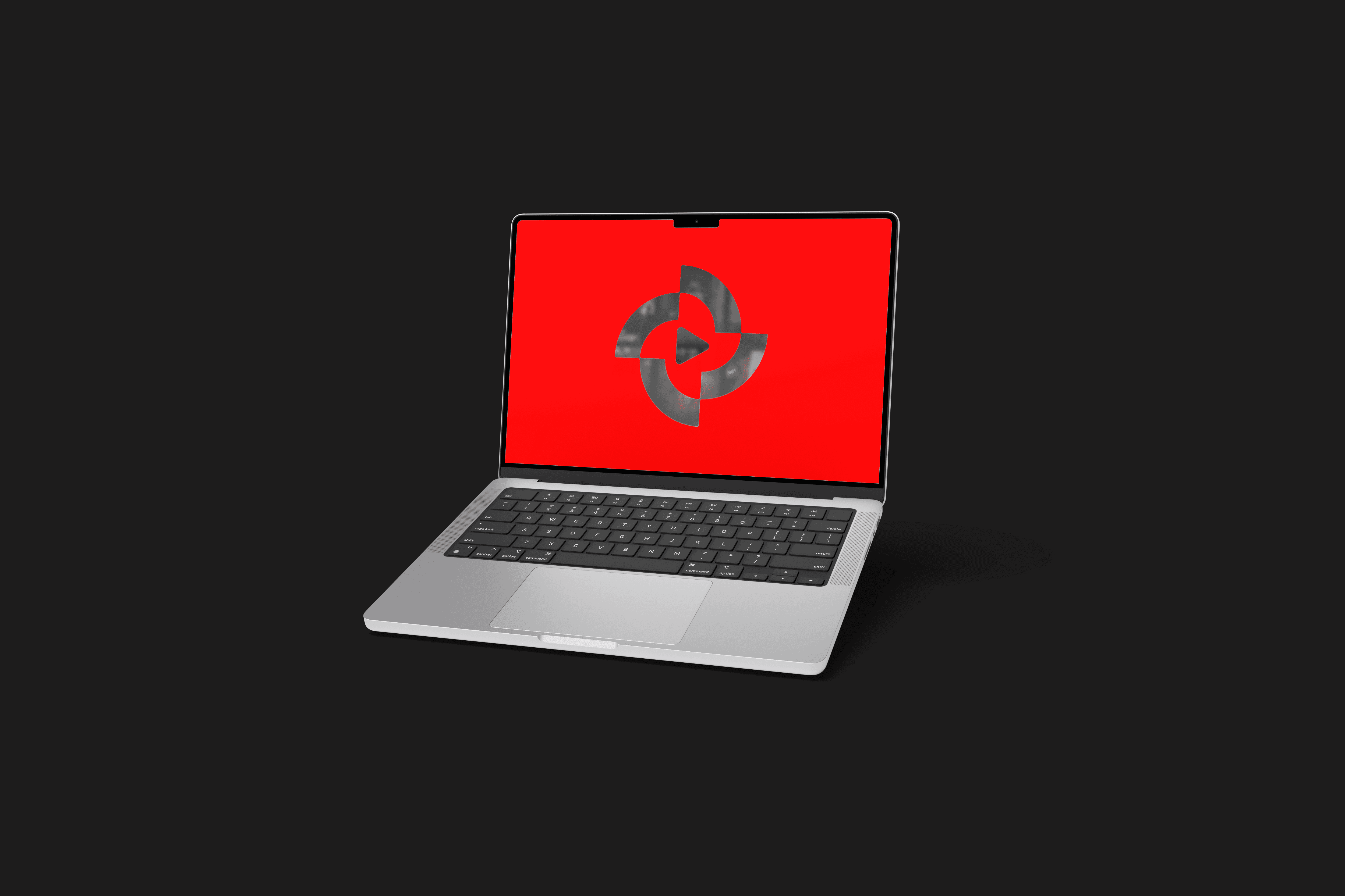 A mockup of a Macbook on a sofa