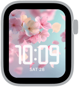 petal morning Apple Watch face preview 2 featuring floral, gradient, modern, and spring.