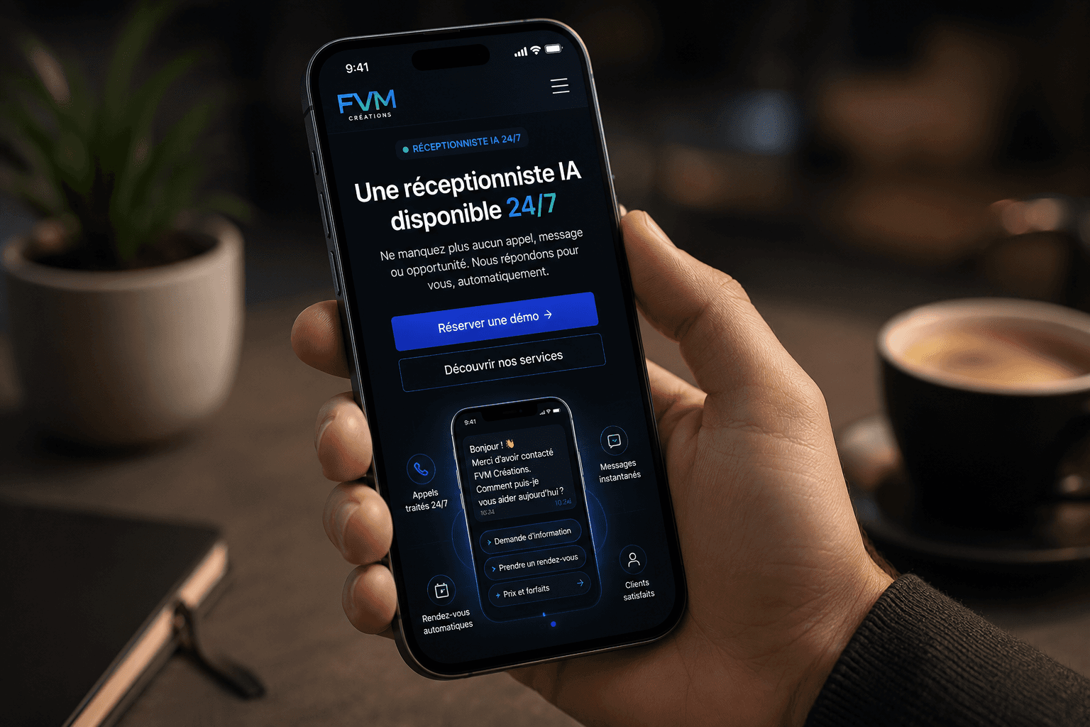 A mockup of Freelio's mobile app