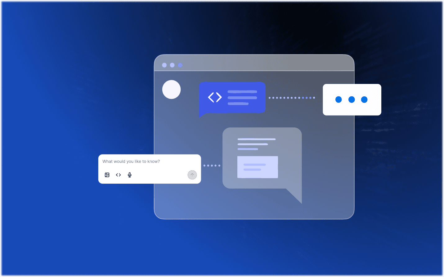 AI‑powered chat and prompt management interface illustrating automated conversations within a software application.