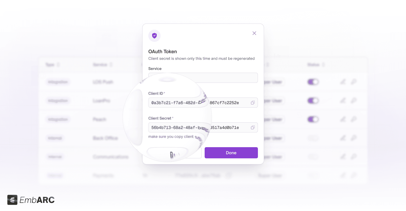 LendAPI Platform Update - EmbARC - OAuth Integration