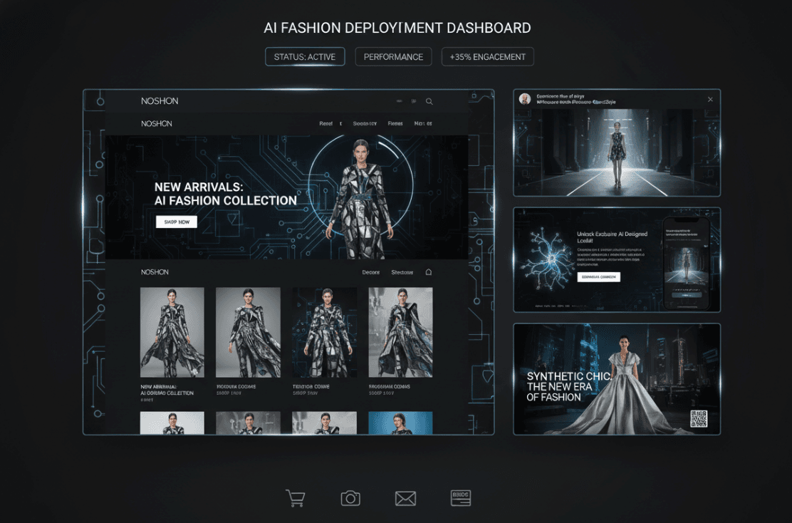 Fashion brand using creative AI for rapid content generation across multiple channels