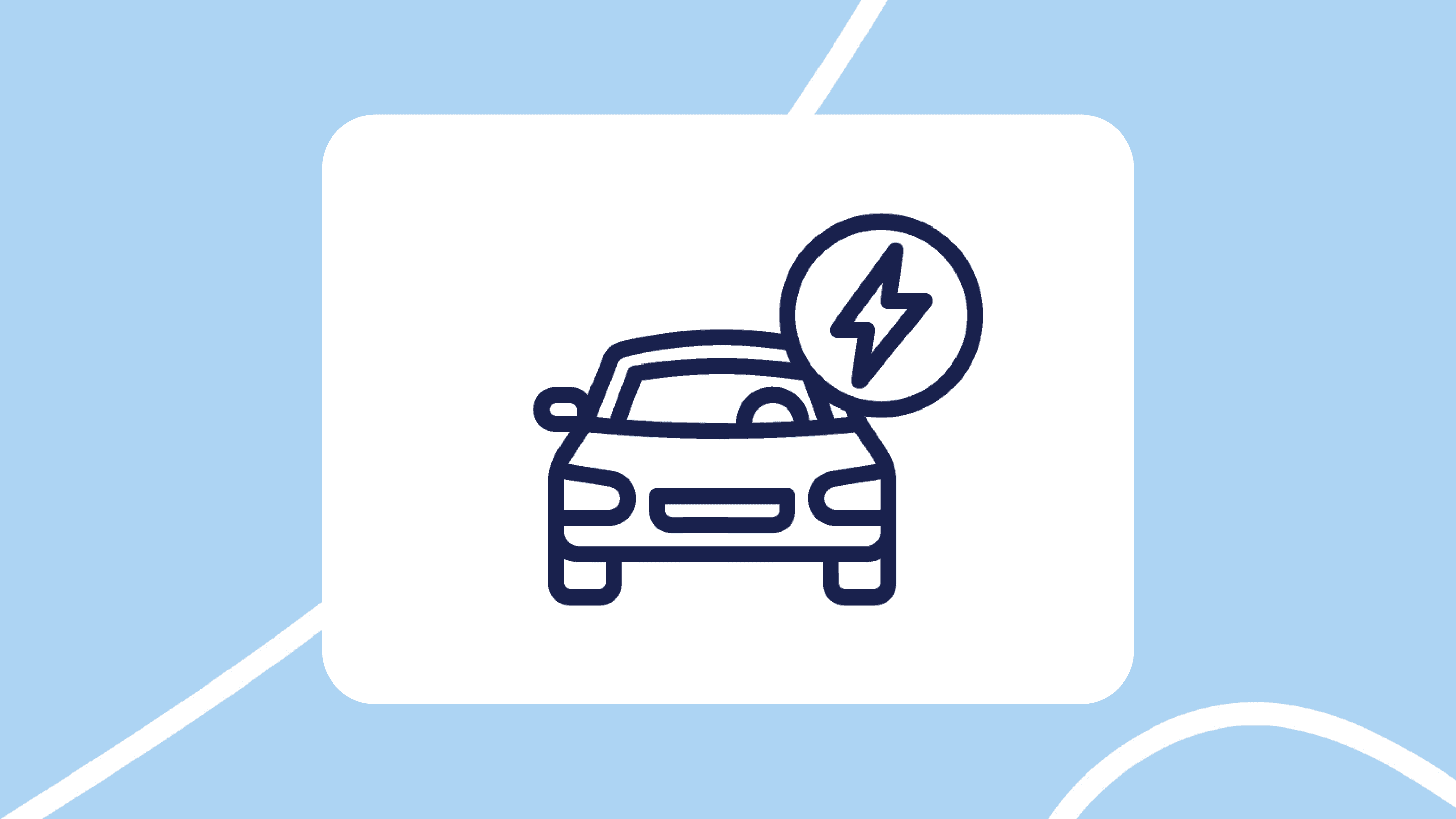 Icono de coche eléctrico para guía de venta de vehículo usado