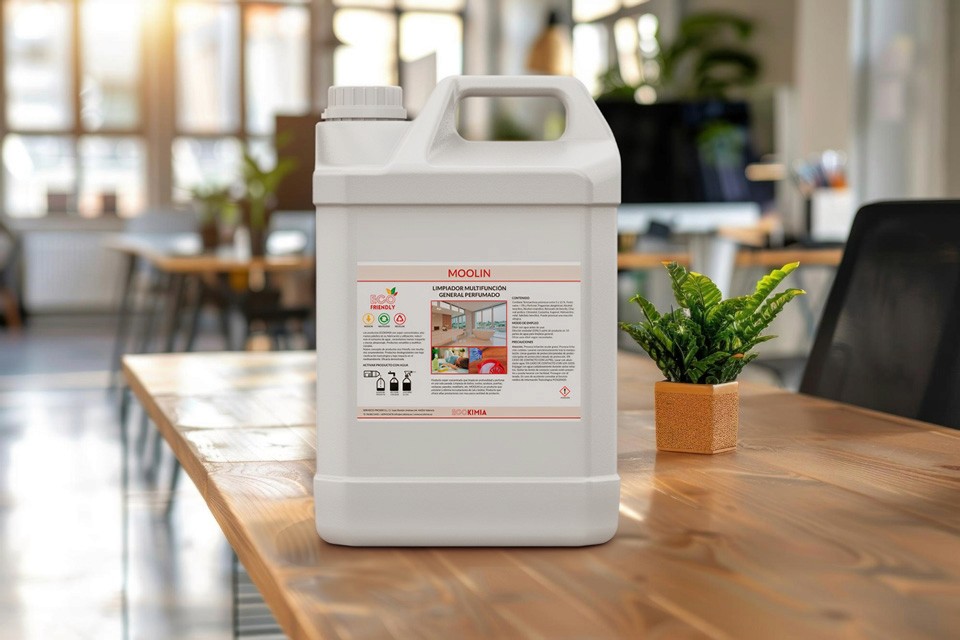 Cheerful woman at desk