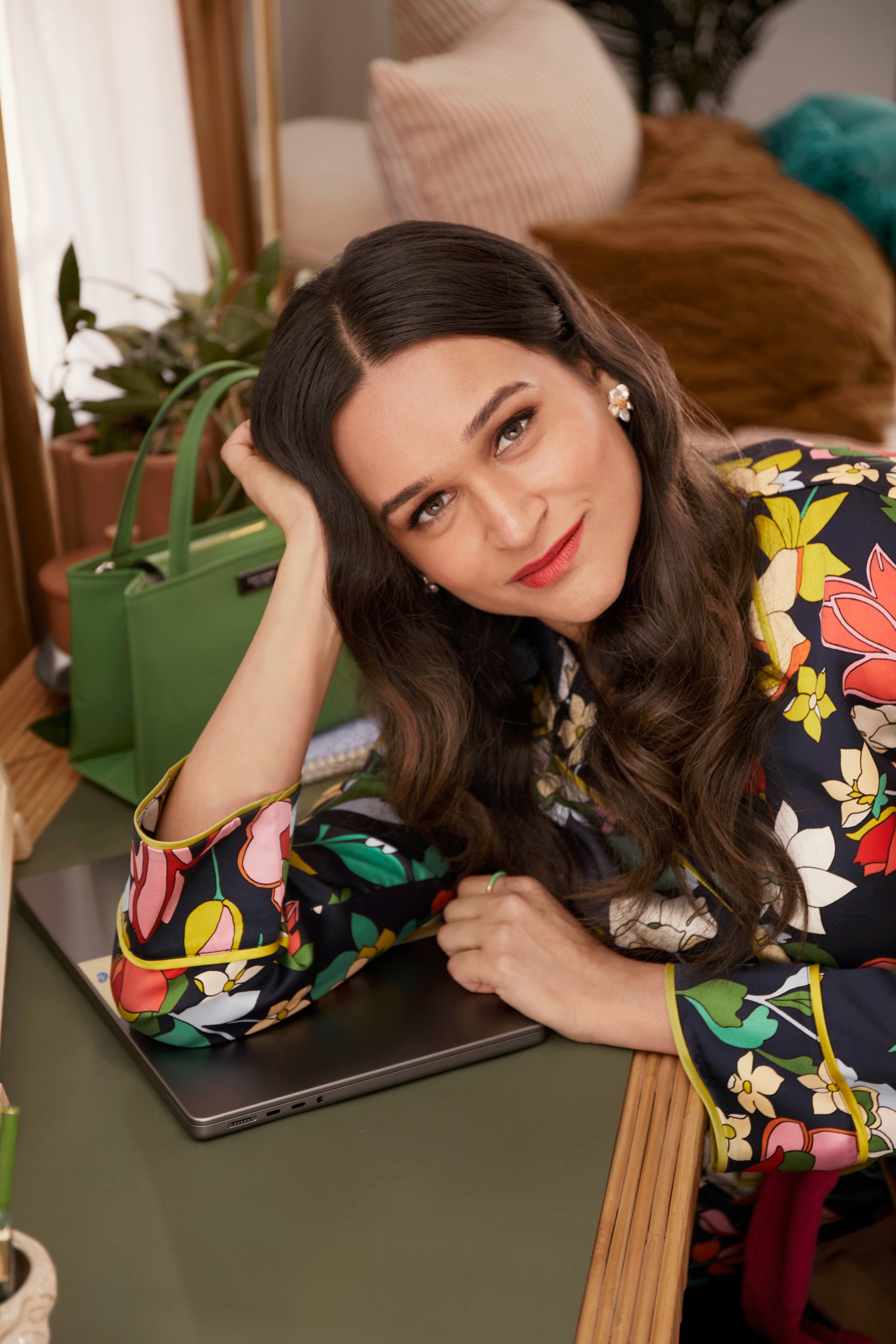 One of three Jikaria Sisters model for Kate Spade New York. Medium close-up photo produced by Shahed Khaddash.