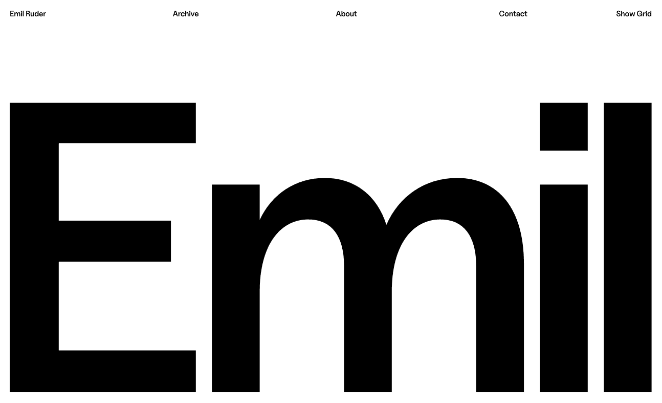 Swiss Style: Emil Ruder Tribute Template