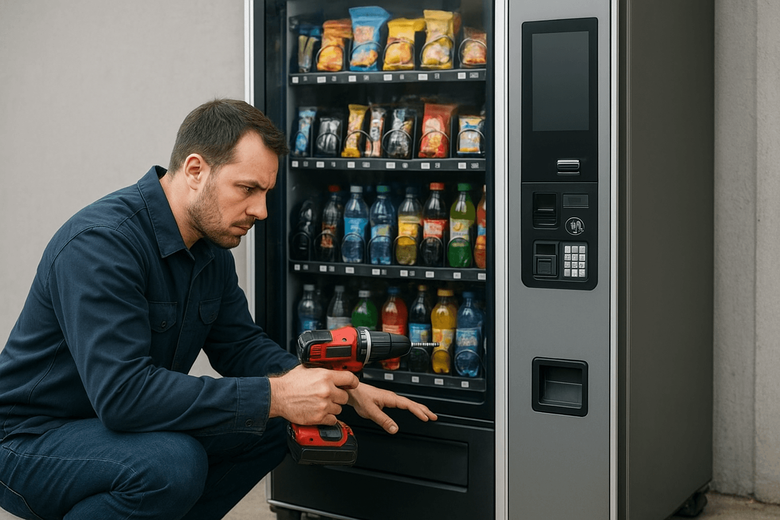 Smart vending machine installation