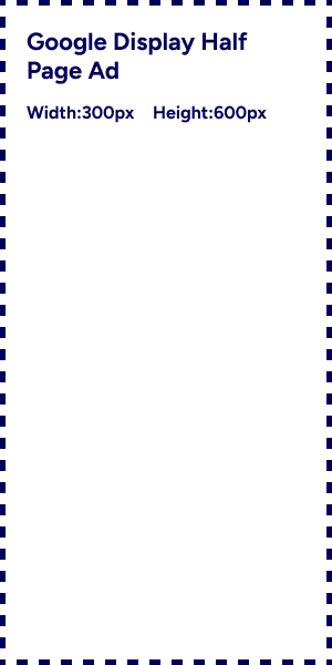 Google Display Half Page Ad 300x600