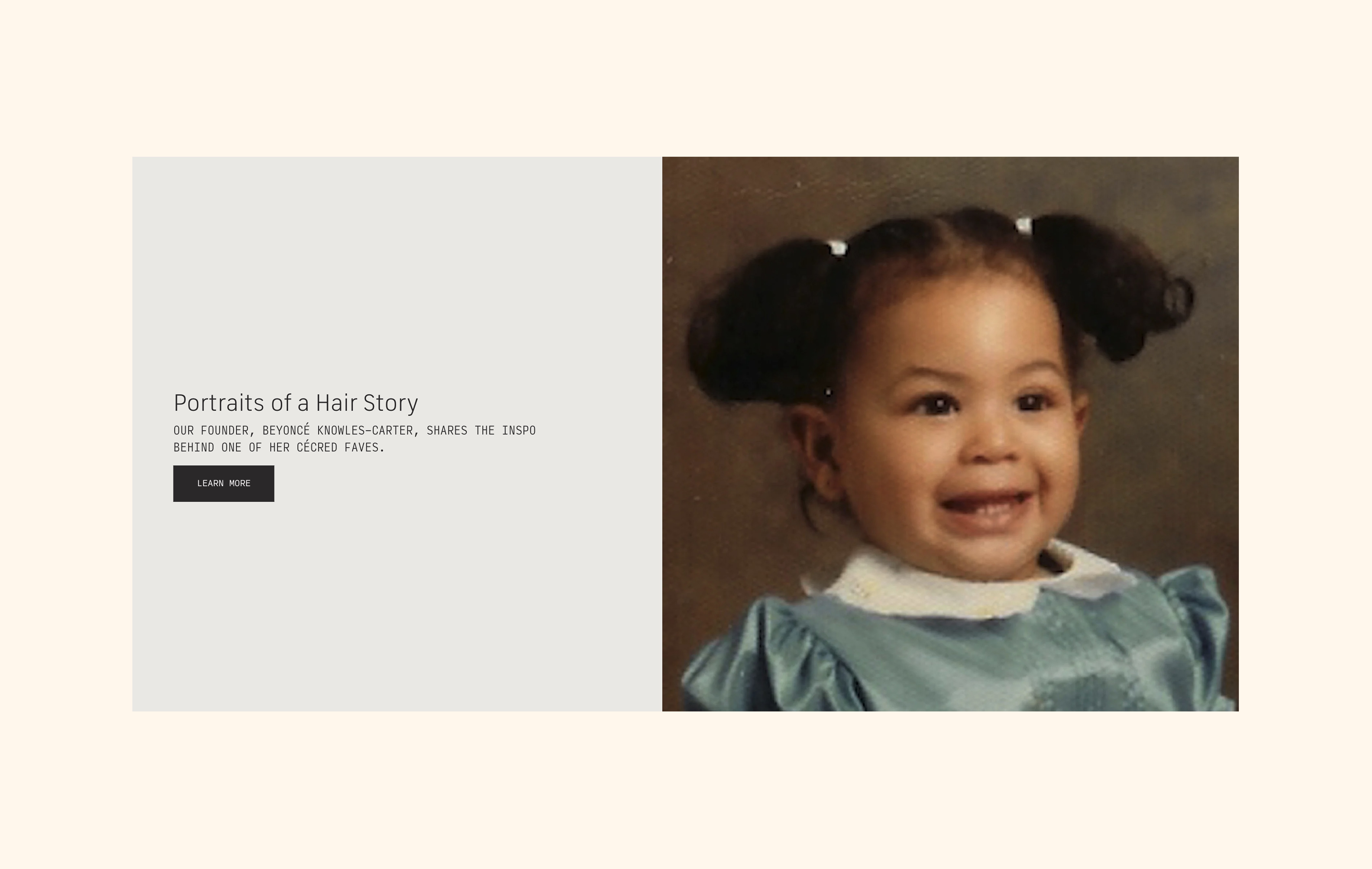 Cécred Our Story page sharing founder’s cultural and personal background