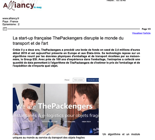 L'article du magazine Alliancy
