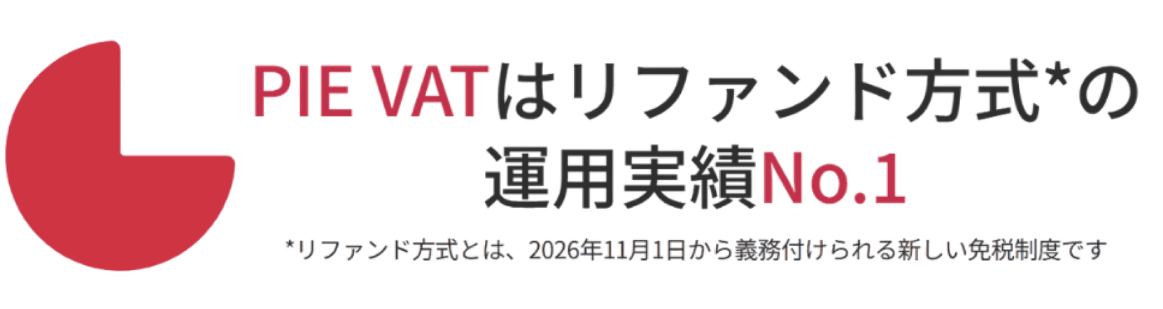 Pie VATはリファンド方式の運用実績No.1