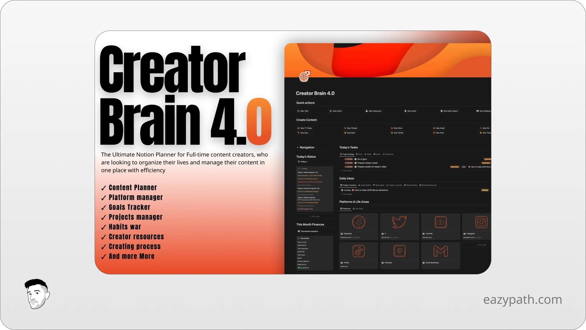 Notion Social Media Template Creator Brain