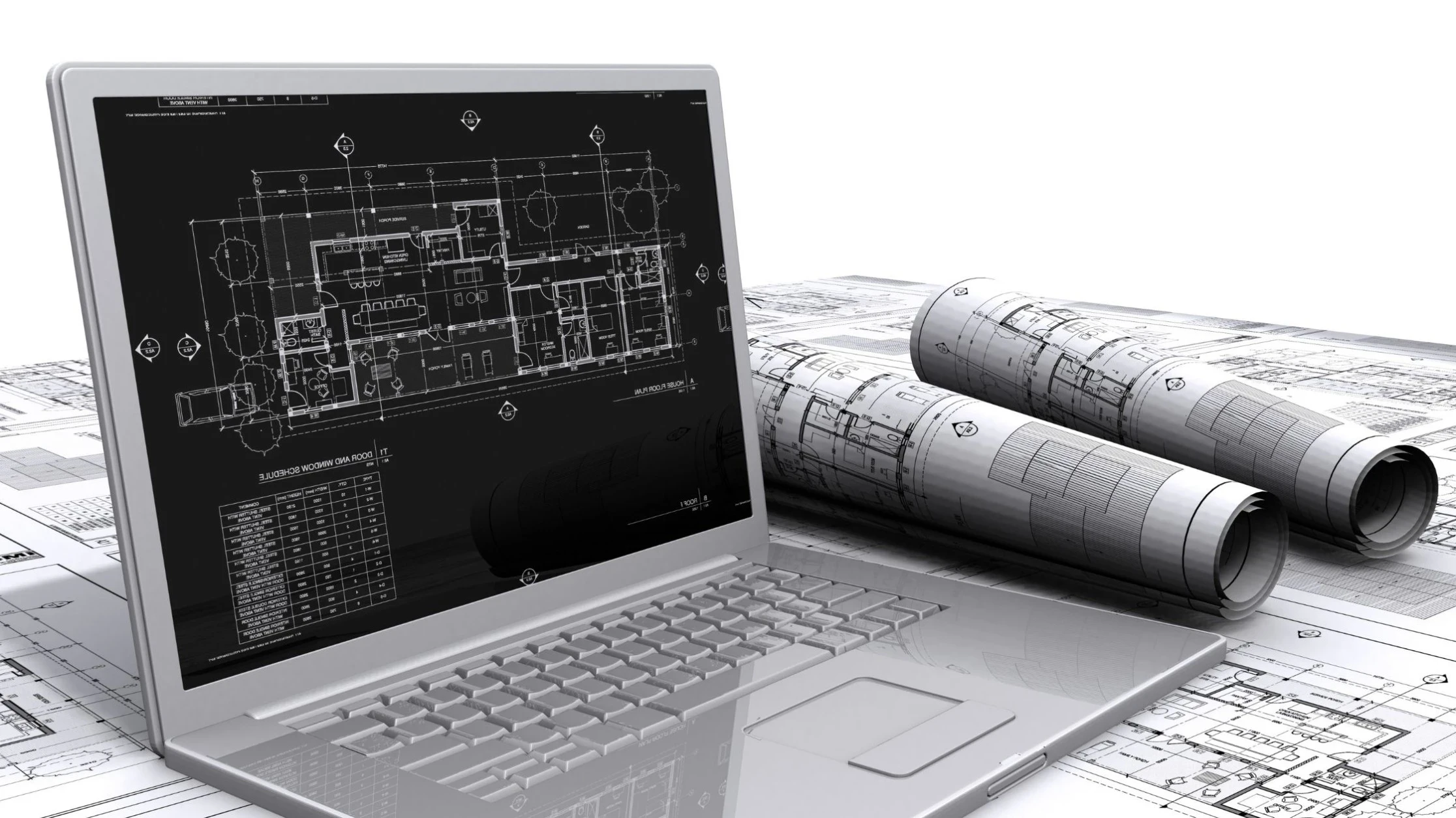 CAD design plans, image