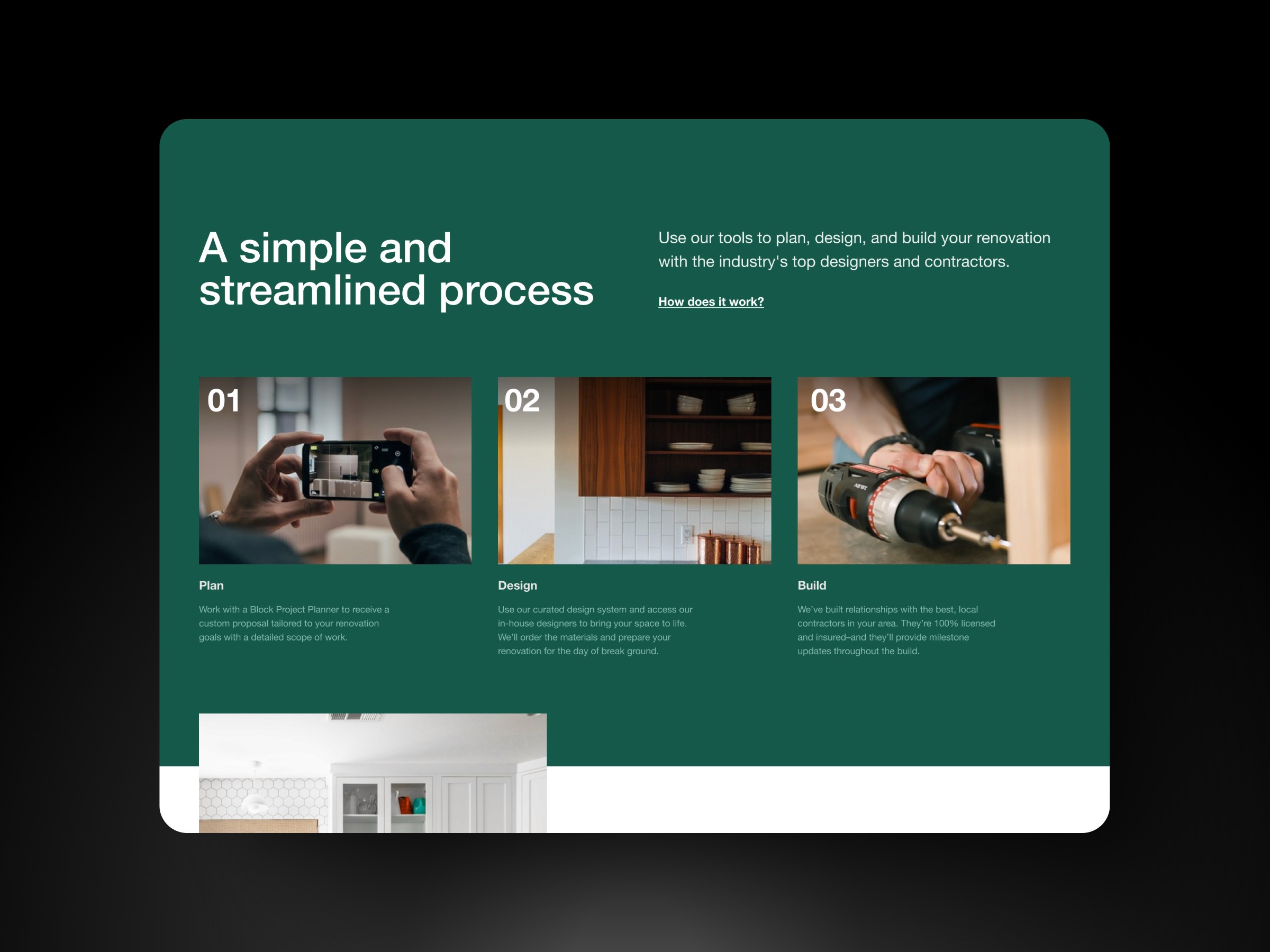 Service provider screen