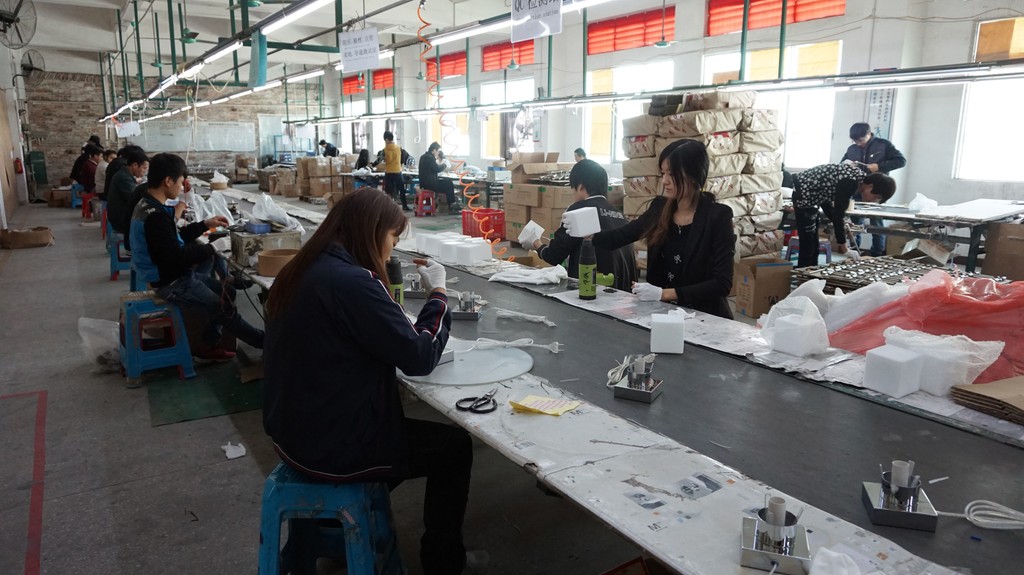 Production line in a factory