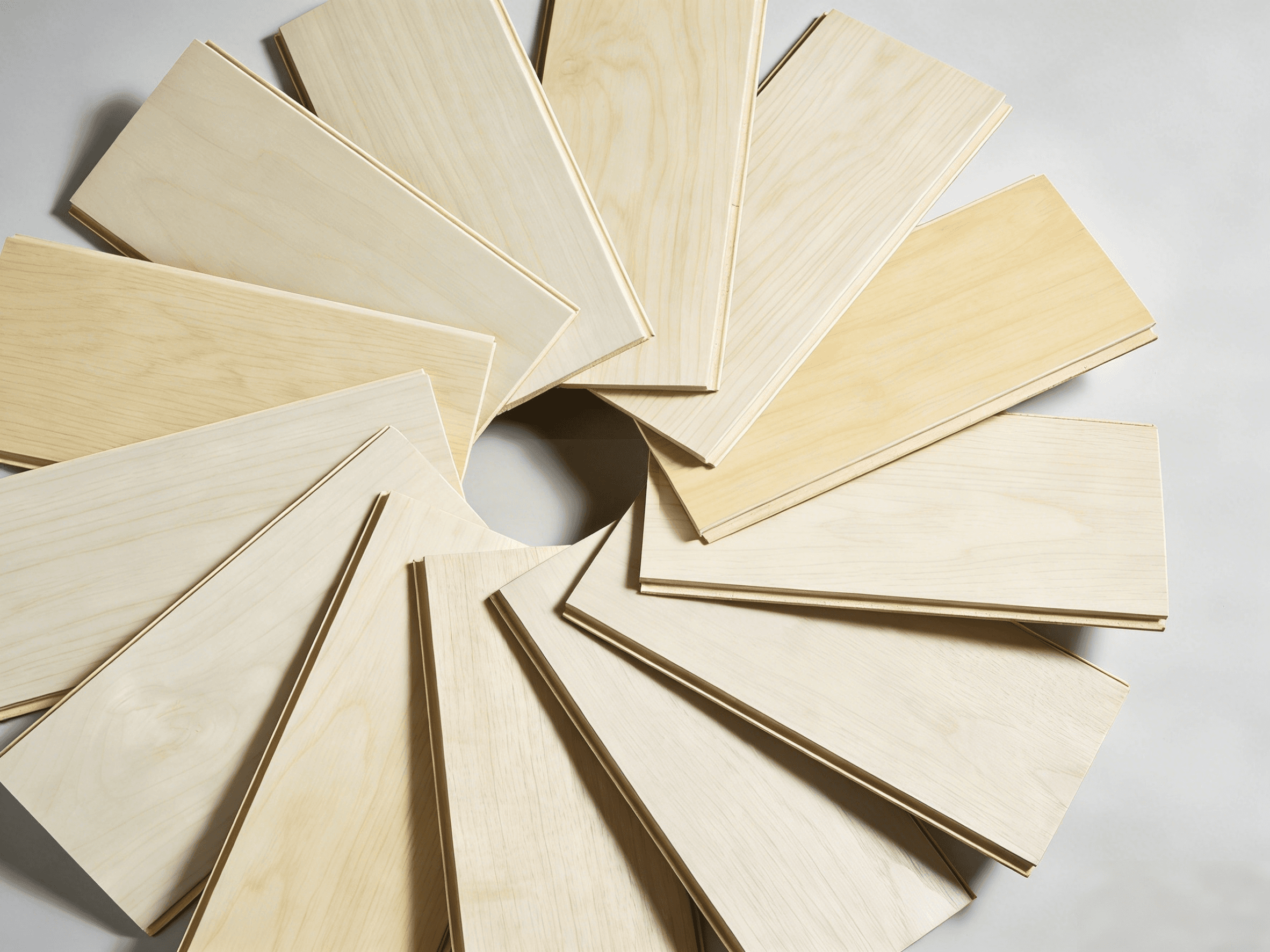 橡木色實木地板安裝工程，展示木地板鎖扣拼接及防潮底層鋪設，專業家居裝修地板工程。