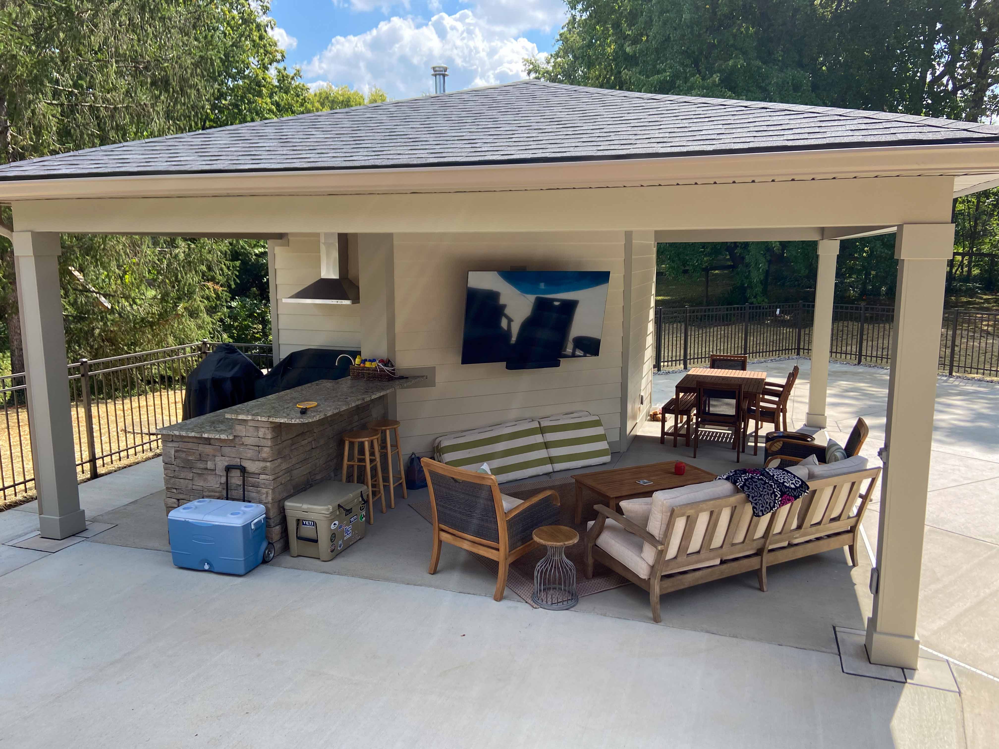 standalone pool house