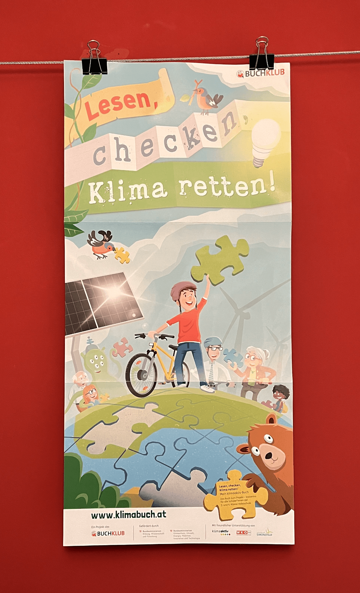 Lesen, checken, Klima retten! Plakat