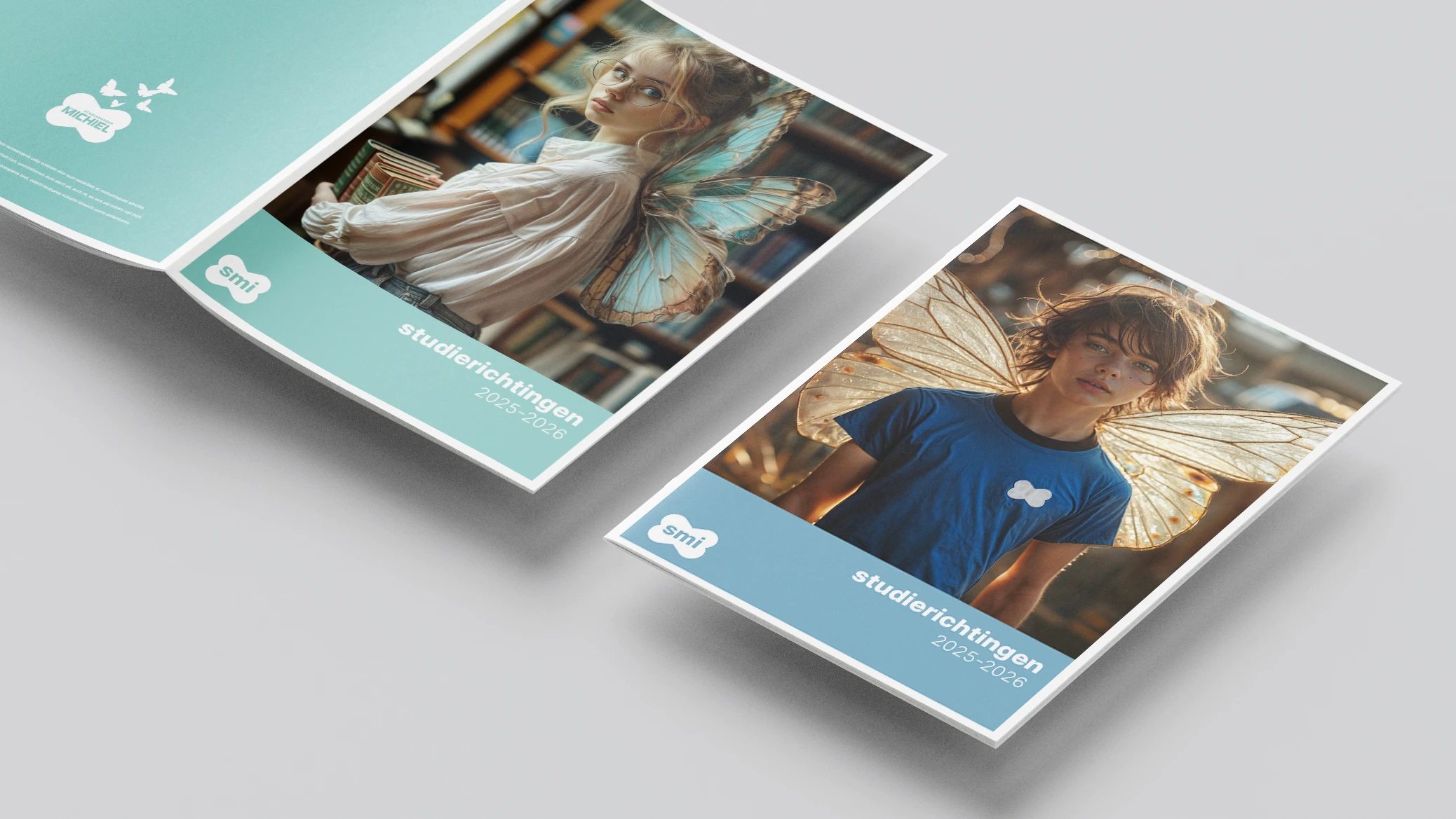 brochure voor scholengroep Sint-Michiel met campagnebeeld