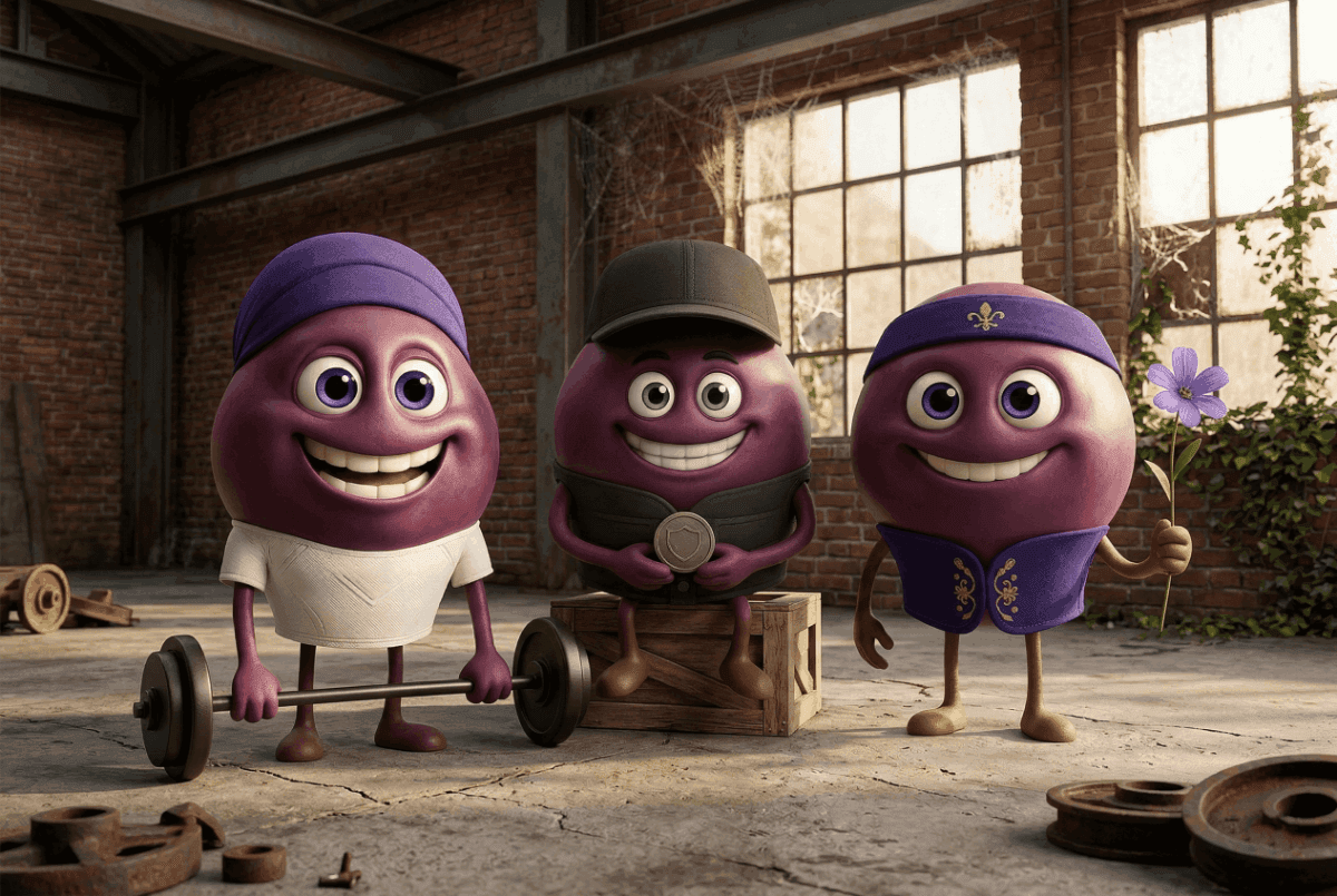 Uncorkables Bold Reds grape varieties in a group picture in the old industry building