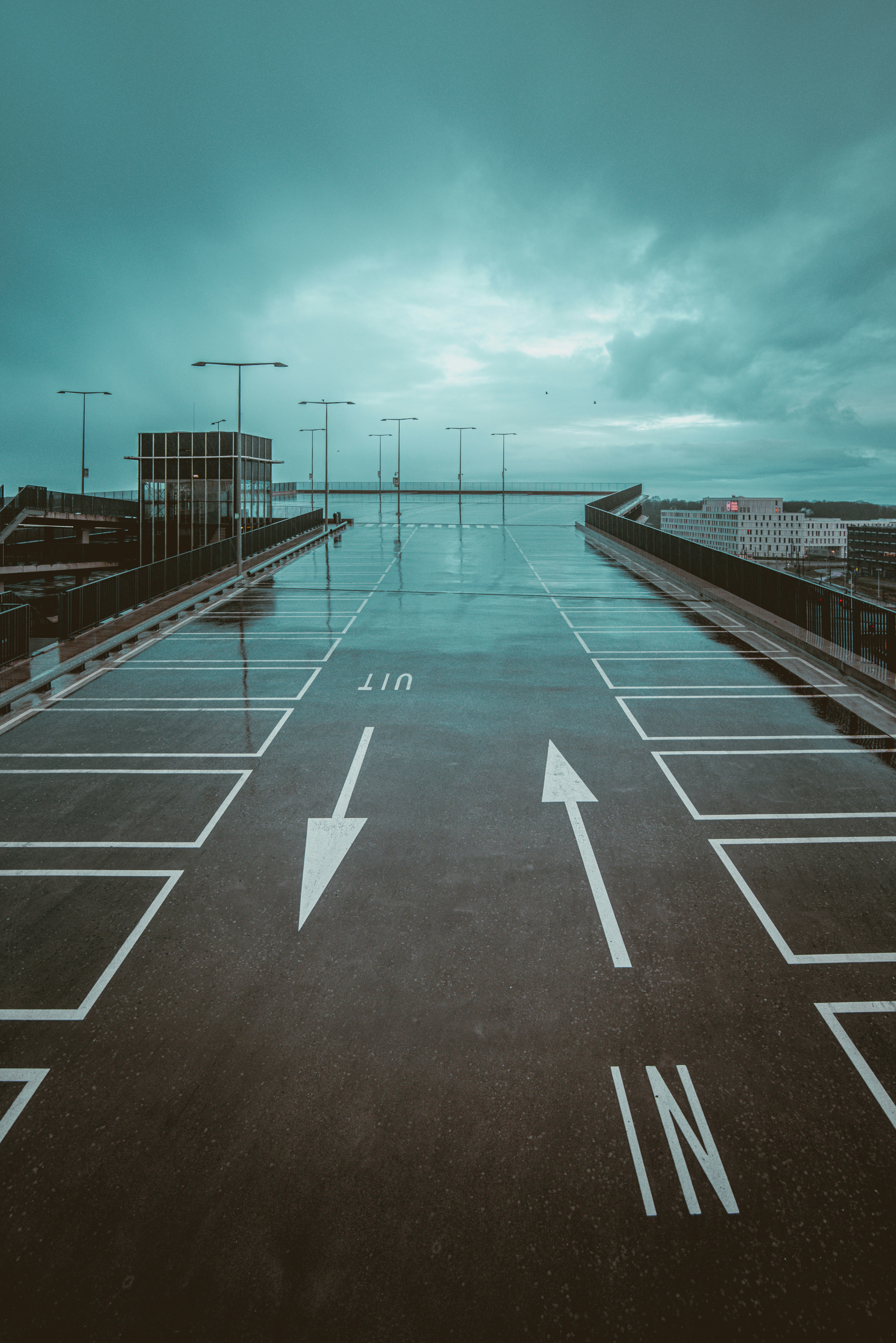 black and white concrete road