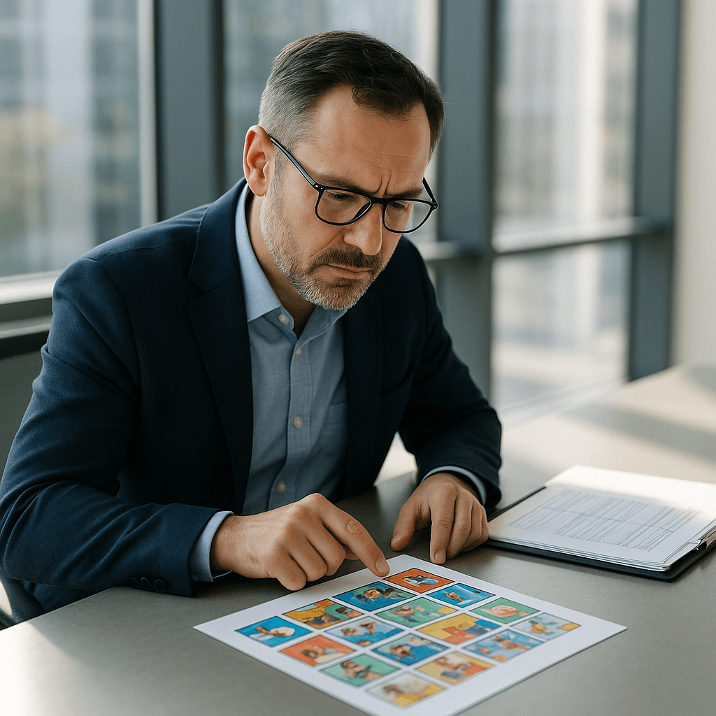 quality manager reviewing localized training storyboard against SOP