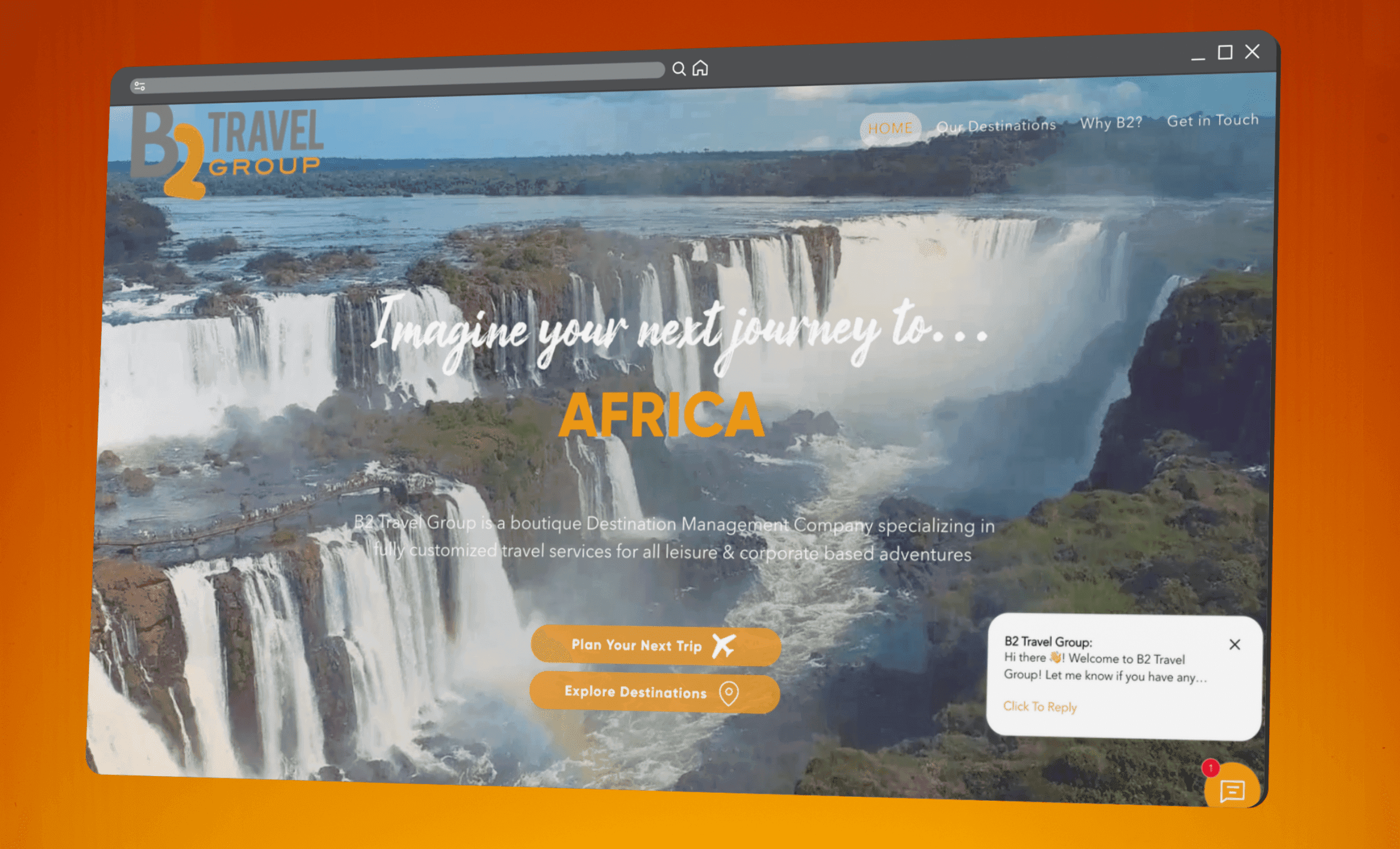 Travel agency website design for B2 Travel Group by RJP.design — leading NYC web design agency specializing in website design and digital marketing for tourism and destination management companies.