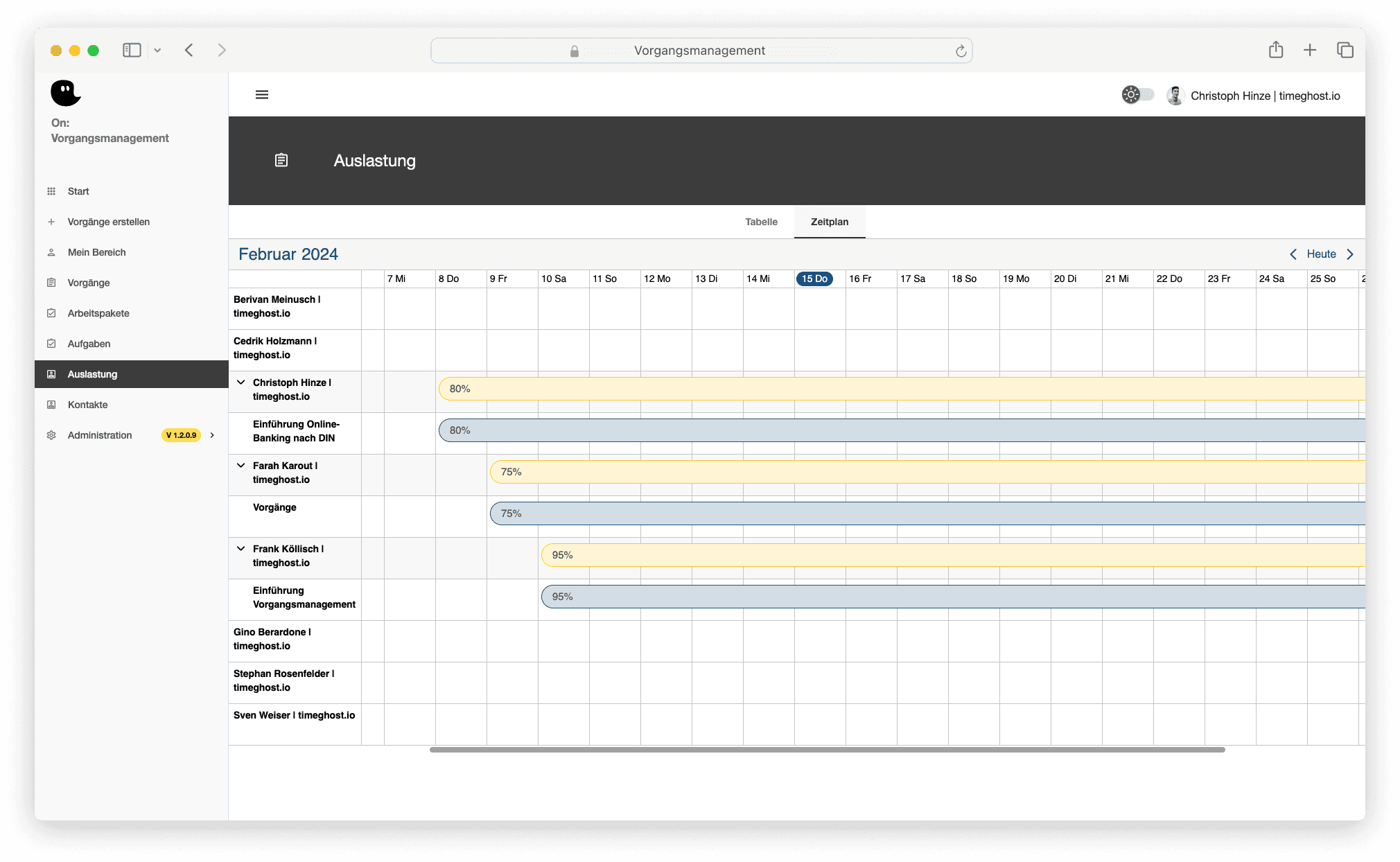 Vorgangsmanagement timeghost SharePoint Frameworkanagement timeghost SharePoint Framework