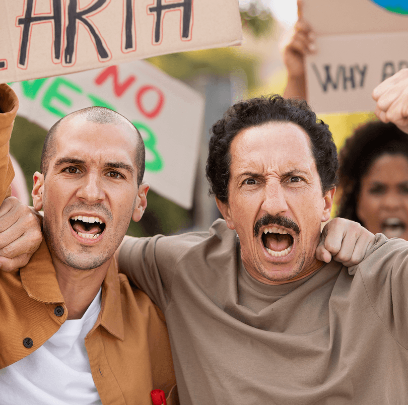 some people are protesting