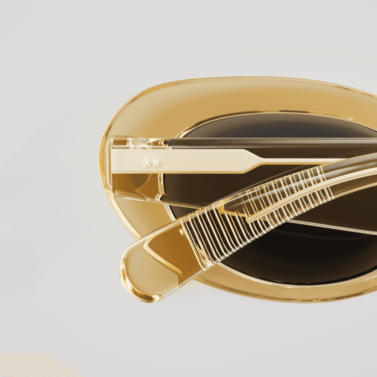 CGI glasses composition with clean aesthetics for Project Lobster campaign by Este Studio