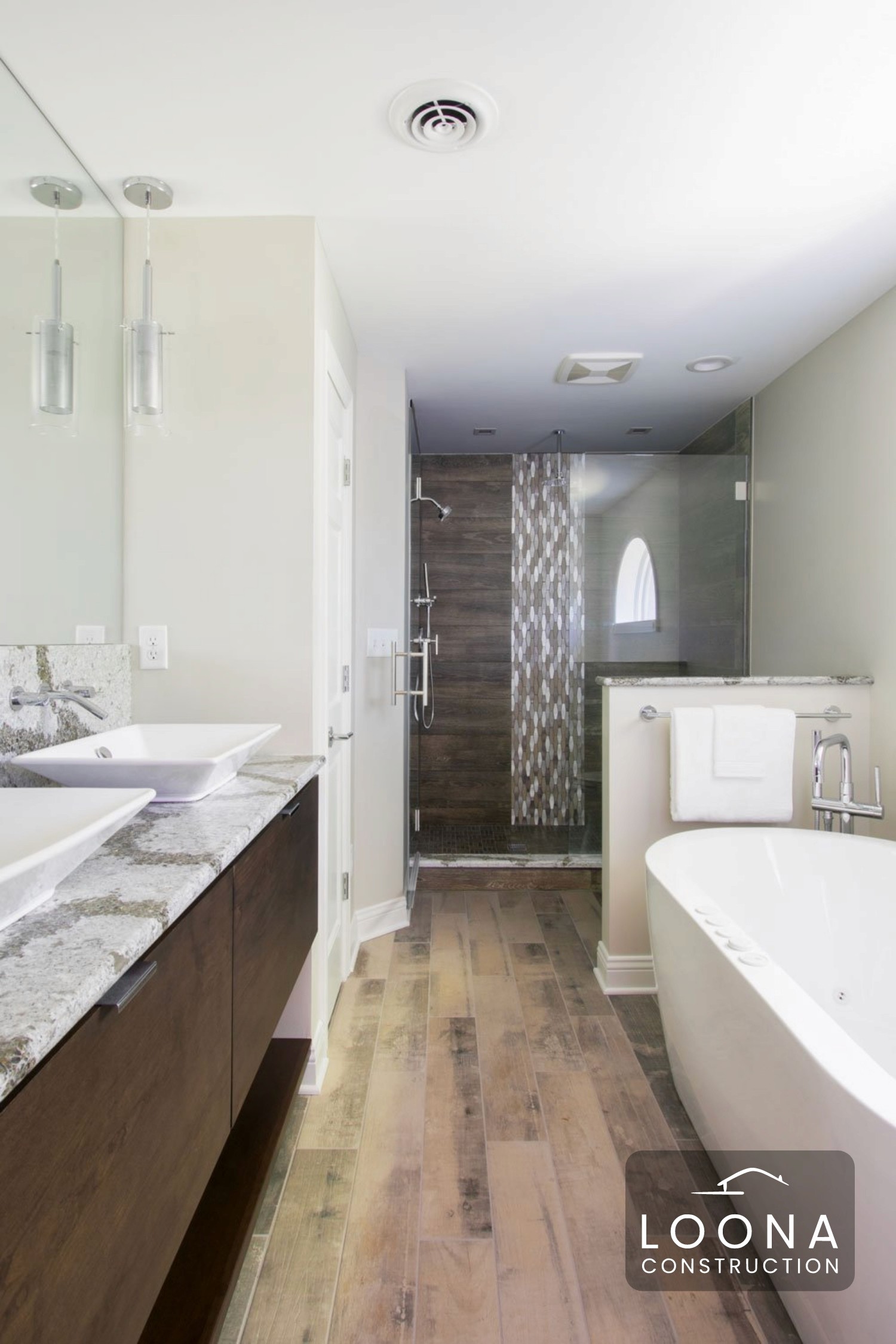 Rustic Spa Bathroom Transformation