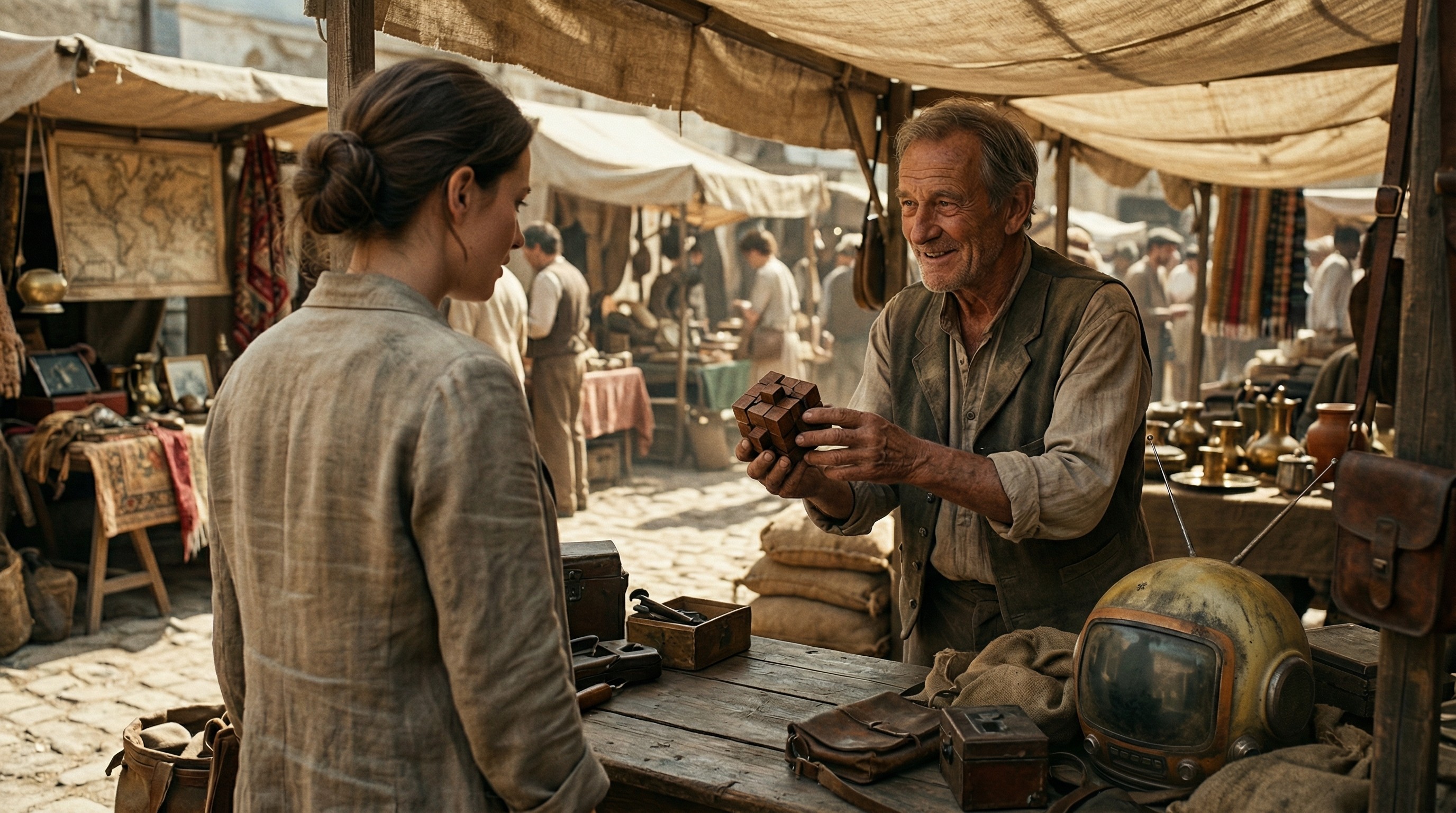 Woman In White Background