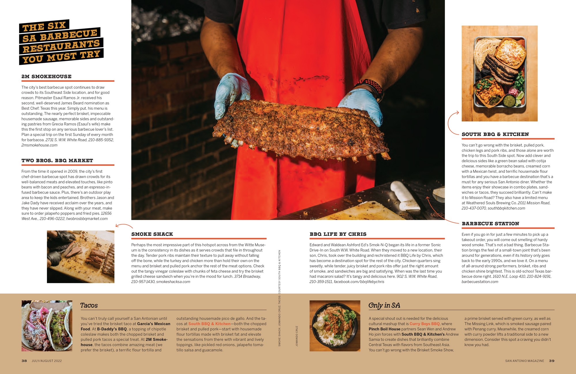 Magazine Spread for BBQ Story