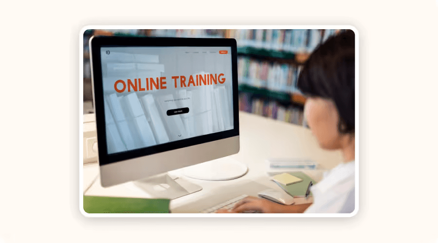 “online training” on a computer
