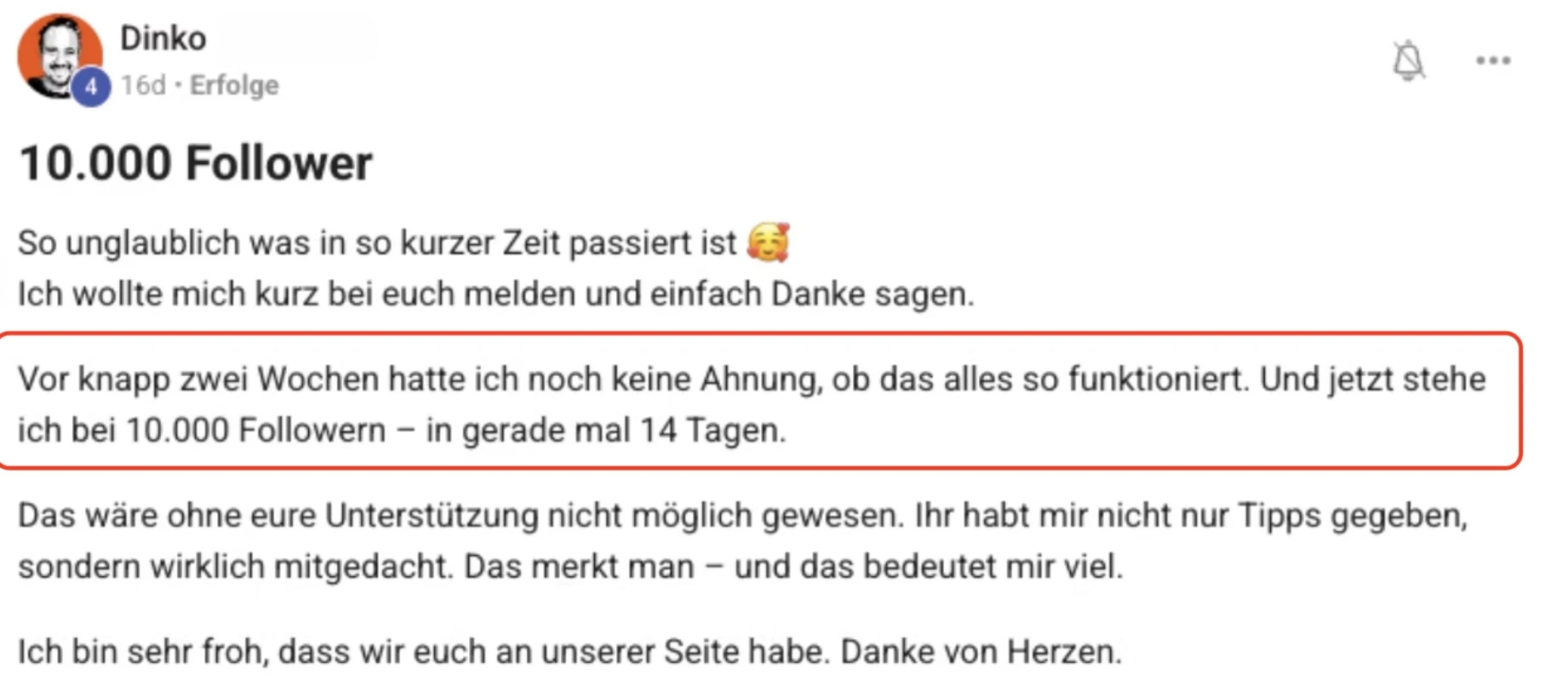 Erfolgsbericht KI Creator Akademie: Dinko erreicht 10.000 Follower in nur 14 Tagen