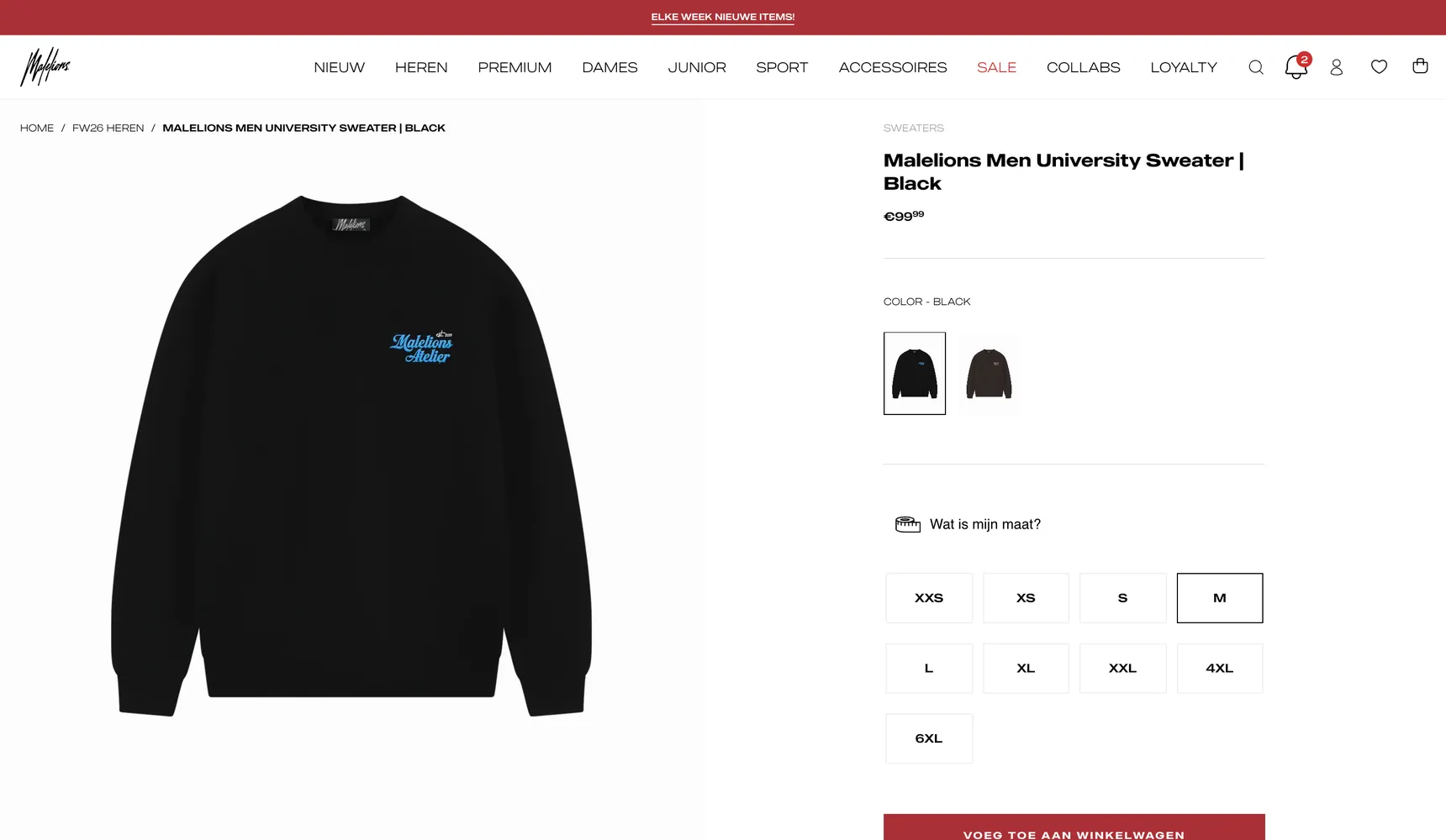Product page of the Malelions webshop