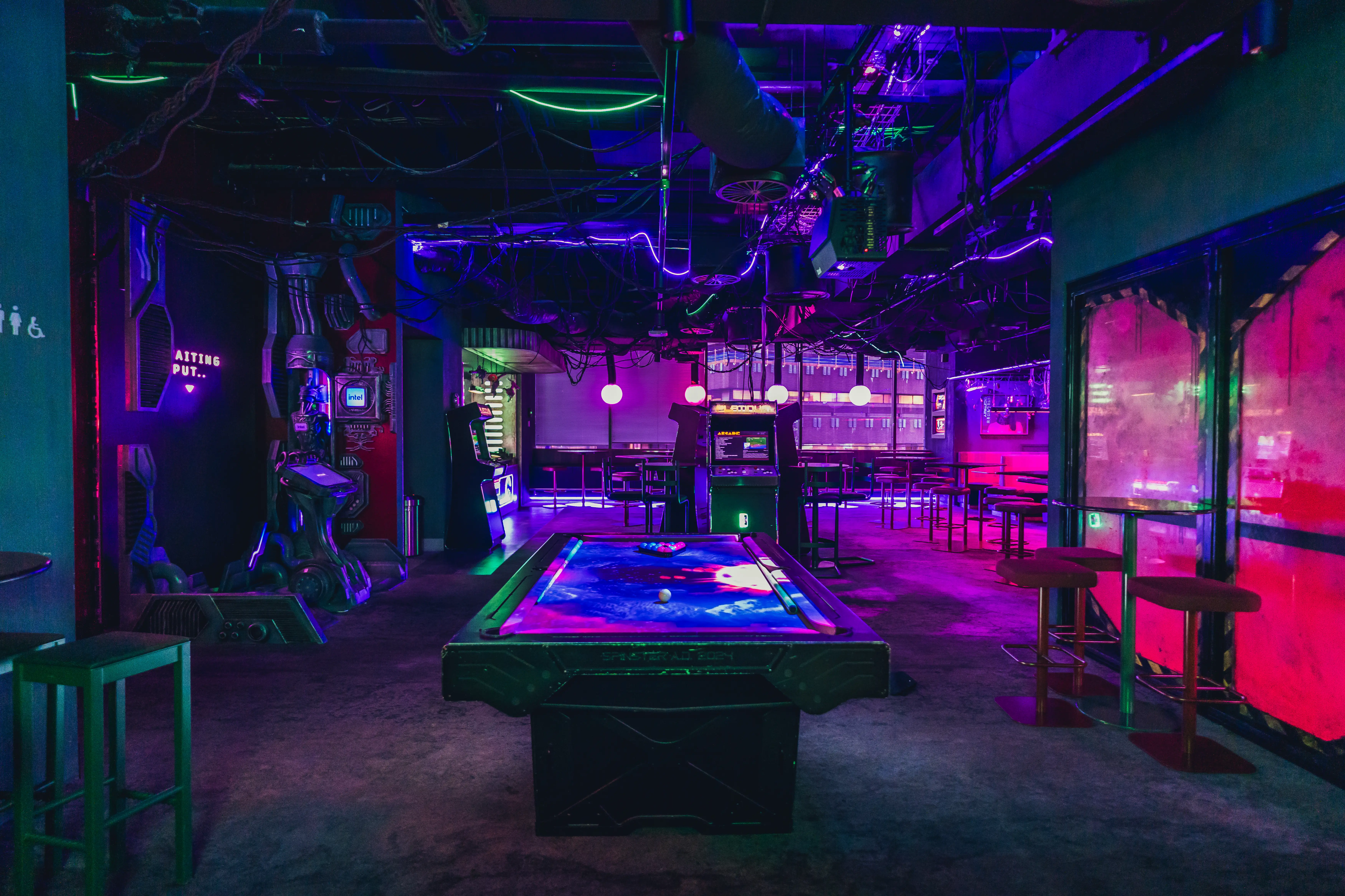 2315 Bar lit by neon lights in Fortress