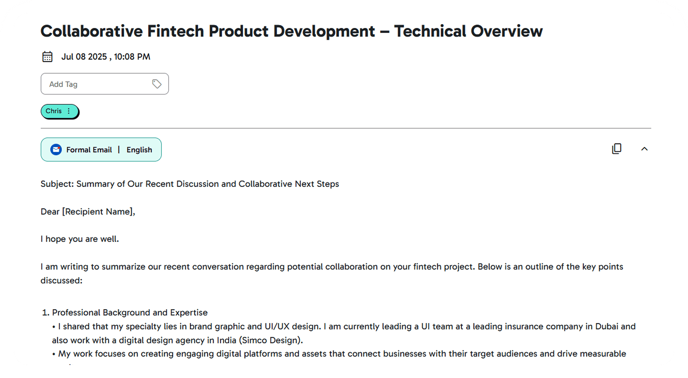 Laptop and phone with recording app