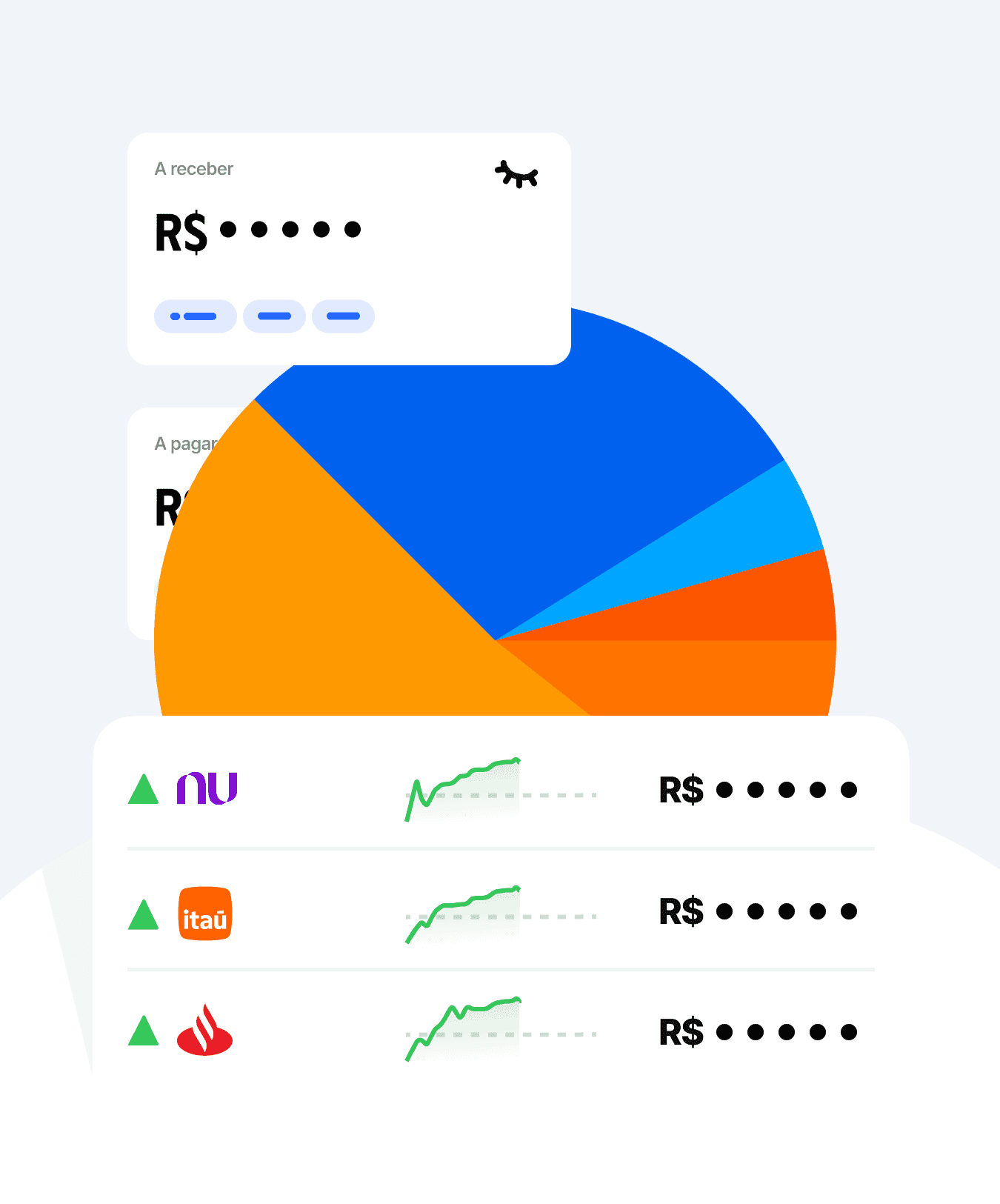 a picture of a yellow background with a blue and orange design
