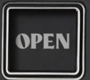 The OPEN voicing button in Dark Theme, engaged