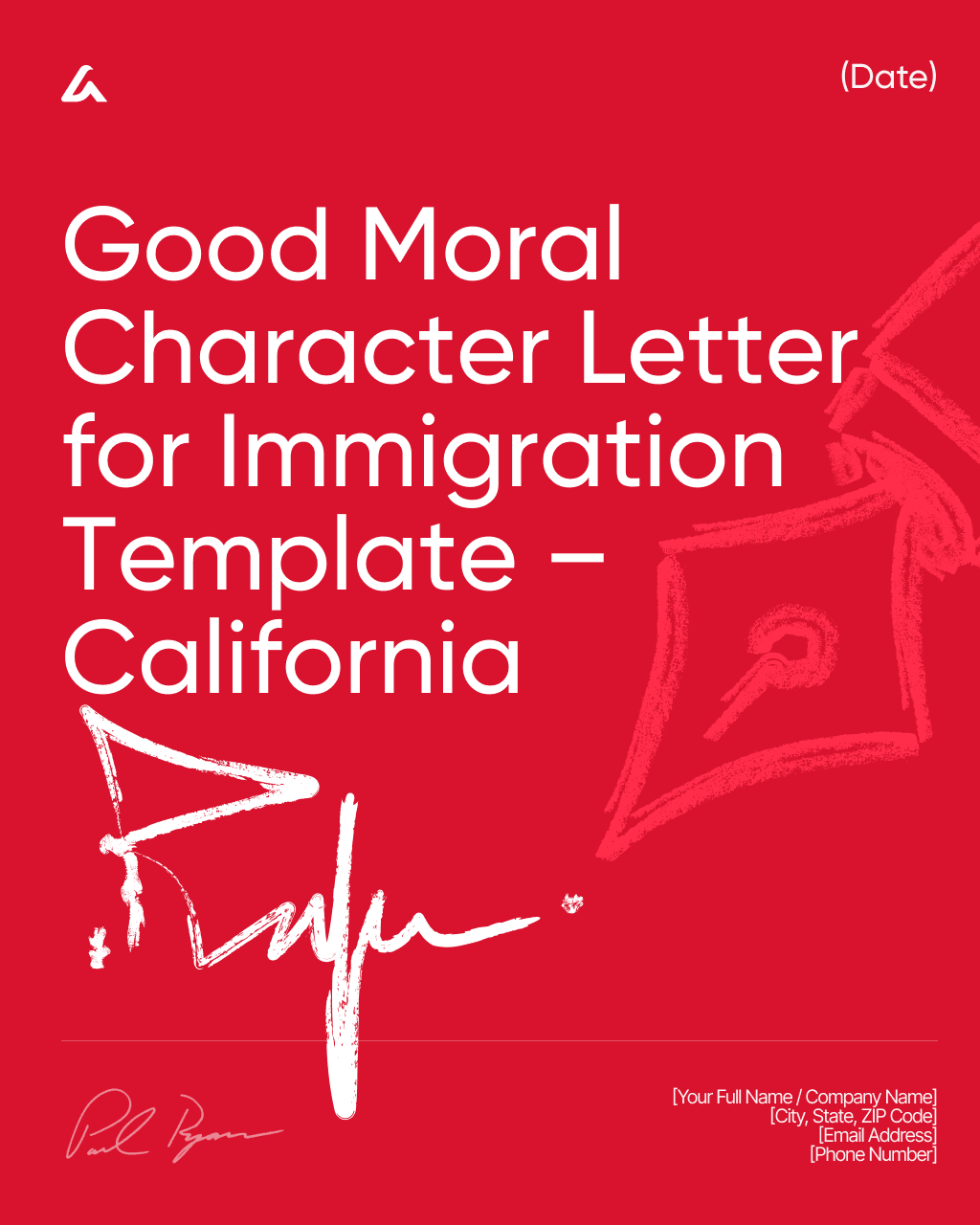 Good Moral Character Letter for Immigration Template – California