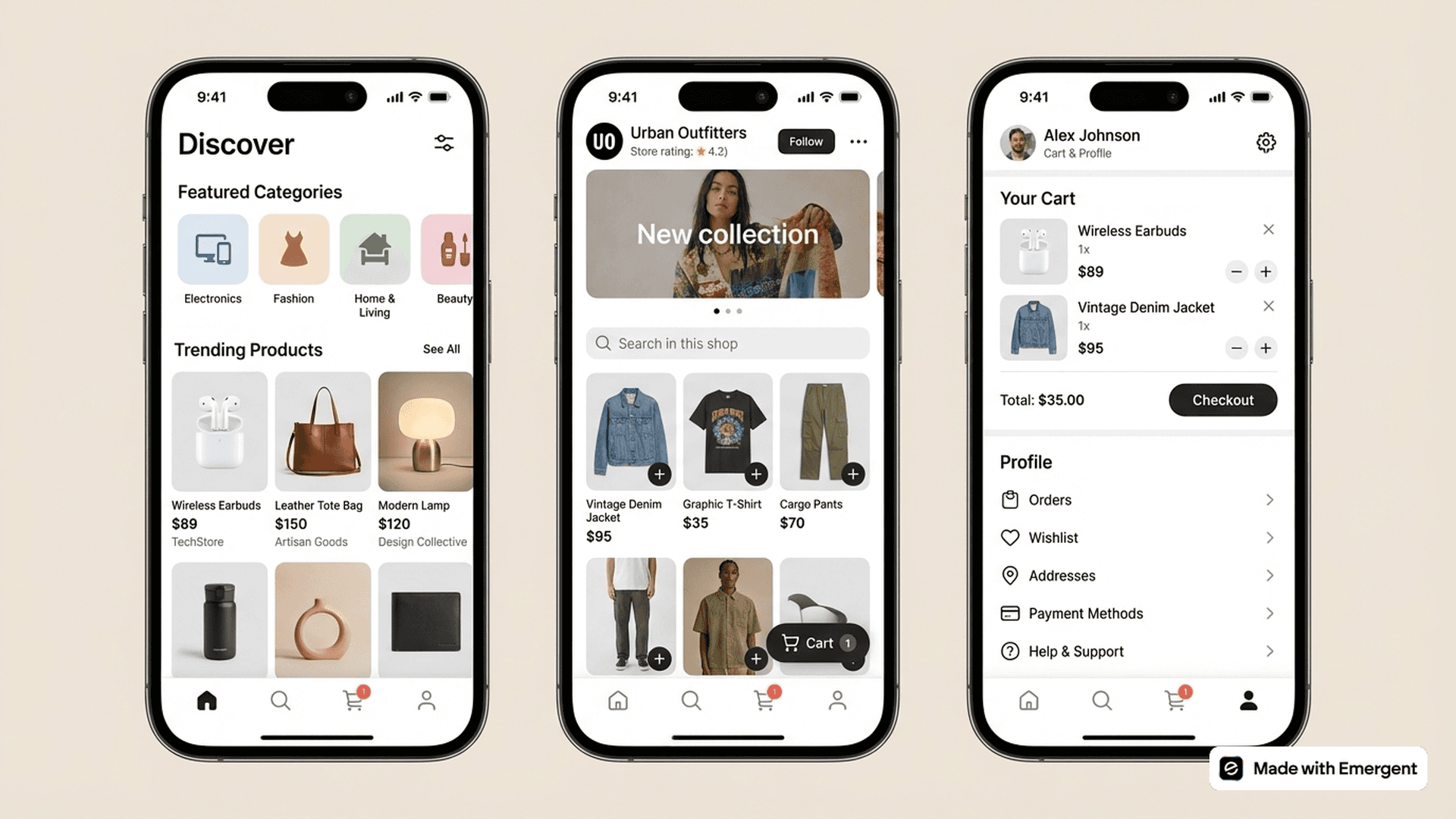 Multi Vendor Marketplace App Made with Emergent