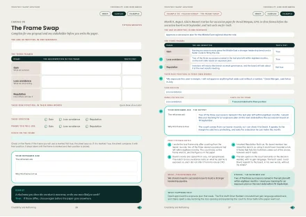 The Frame Swap, sample page from Credibility and Reframing