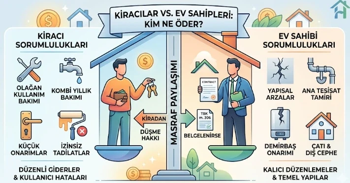 ev sahibi ve kiracı masraf sorumlulukları