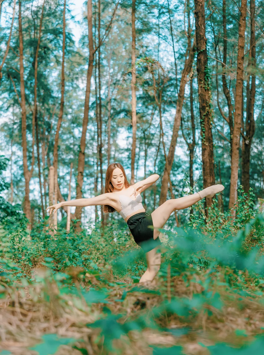 woman in forest