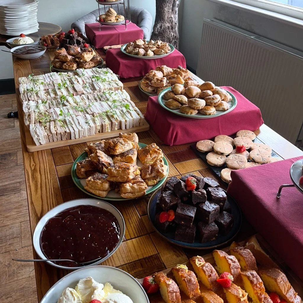 A table of food at a function